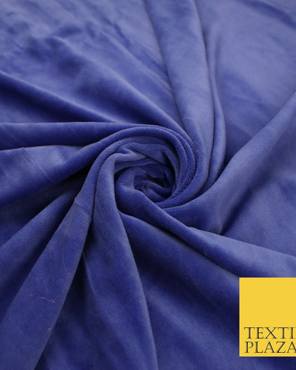 26 COLOURS - MIX VARIETY Plain Velvet Velour Fabric Stretch Dress Craft 54"-81"