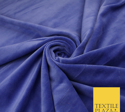 26 COLOURS - MIX VARIETY Plain Velvet Velour Fabric Stretch Dress Craft 54"-81"