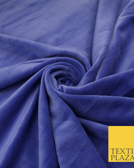 26 COLOURS - MIX VARIETY Plain Velvet Velour Fabric Stretch Dress Craft 54"-81"