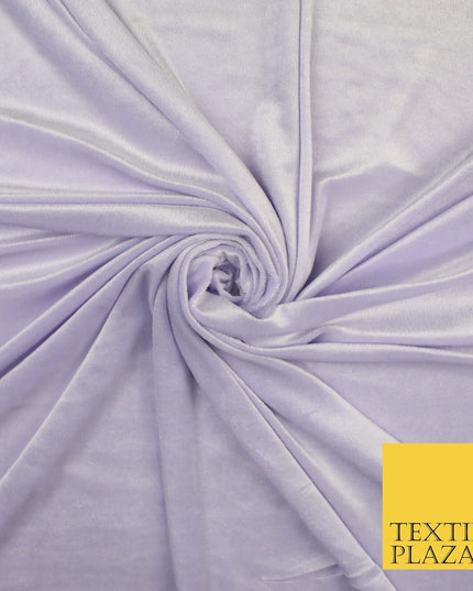 26 COLOURS - MIX VARIETY Plain Velvet Velour Fabric Stretch Dress Craft 54"-81"