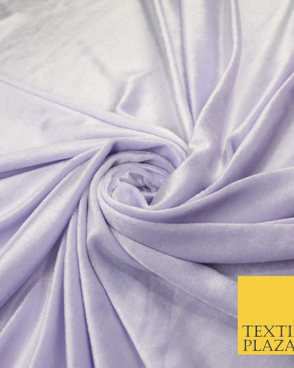 26 COLOURS - MIX VARIETY Plain Velvet Velour Fabric Stretch Dress Craft 54"-81"