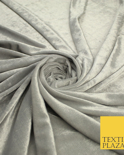 26 COLOURS - MIX VARIETY Plain Velvet Velour Fabric Stretch Dress Craft 54"-81"