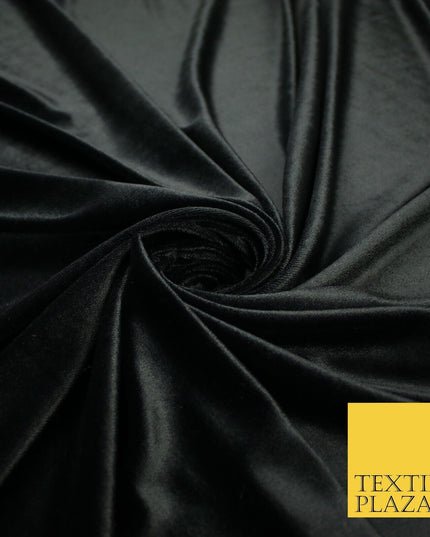 26 COLOURS - MIX VARIETY Plain Velvet Velour Fabric Stretch Dress Craft 54"-81"