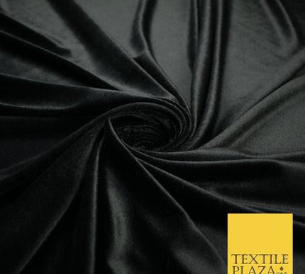 26 COLOURS - MIX VARIETY Plain Velvet Velour Fabric Stretch Dress Craft 54"-81"