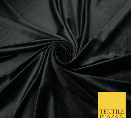 26 COLOURS - MIX VARIETY Plain Velvet Velour Fabric Stretch Dress Craft 54"-81"