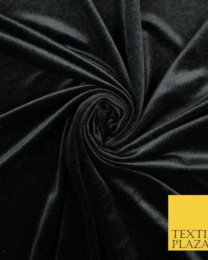 26 COLOURS - MIX VARIETY Plain Velvet Velour Fabric Stretch Dress Craft 54"-81"