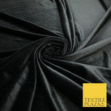 26 COLOURS - MIX VARIETY Plain Velvet Velour Fabric Stretch Dress Craft 54"-81"