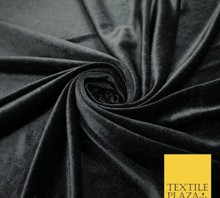 26 COLOURS - MIX VARIETY Plain Velvet Velour Fabric Stretch Dress Craft 54"-81"