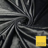 26 COLOURS - MIX VARIETY Plain Velvet Velour Fabric Stretch Dress Craft 54"-81"