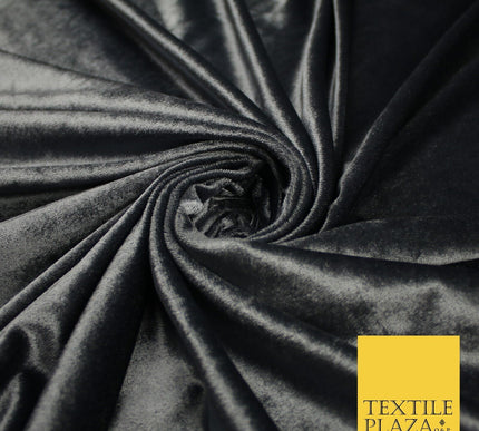 26 COLOURS - MIX VARIETY Plain Velvet Velour Fabric Stretch Dress Craft 54"-81"