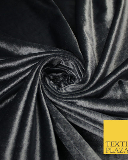 26 COLOURS - MIX VARIETY Plain Velvet Velour Fabric Stretch Dress Craft 54"-81"