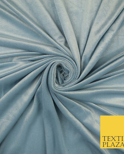 26 COLOURS - MIX VARIETY Plain Velvet Velour Fabric Stretch Dress Craft 54"-81"