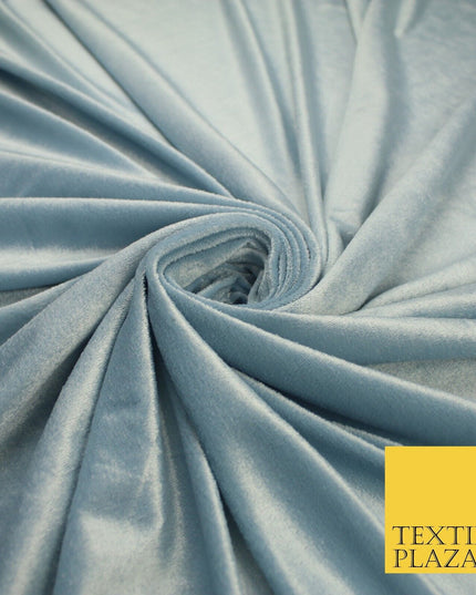 26 COLOURS - MIX VARIETY Plain Velvet Velour Fabric Stretch Dress Craft 54"-81"