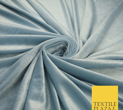 26 COLOURS - MIX VARIETY Plain Velvet Velour Fabric Stretch Dress Craft 54"-81"