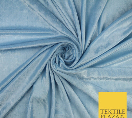 26 COLOURS - MIX VARIETY Plain Velvet Velour Fabric Stretch Dress Craft 54"-81"