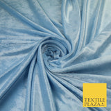 26 COLOURS - MIX VARIETY Plain Velvet Velour Fabric Stretch Dress Craft 54"-81"