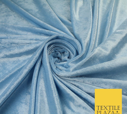 26 COLOURS - MIX VARIETY Plain Velvet Velour Fabric Stretch Dress Craft 54"-81"
