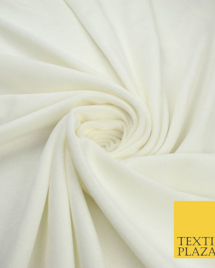 26 COLOURS - MIX VARIETY Plain Velvet Velour Fabric Stretch Dress Craft 54"-81"