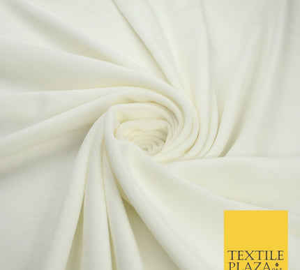26 COLOURS - MIX VARIETY Plain Velvet Velour Fabric Stretch Dress Craft 54"-81"