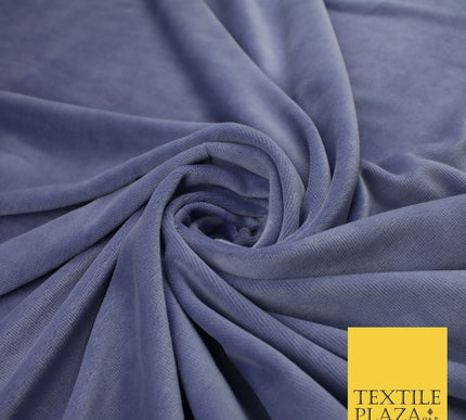 26 COLOURS - MIX VARIETY Plain Velvet Velour Fabric Stretch Dress Craft 54"-81"