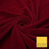 26 COLOURS - MIX VARIETY Plain Velvet Velour Fabric Stretch Dress Craft 54"-81"