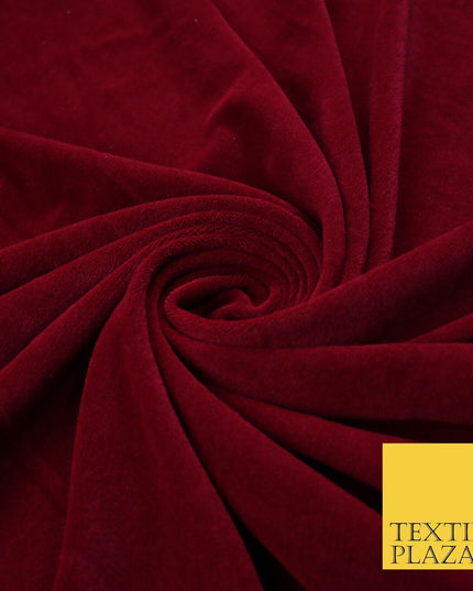 26 COLOURS - MIX VARIETY Plain Velvet Velour Fabric Stretch Dress Craft 54"-81"