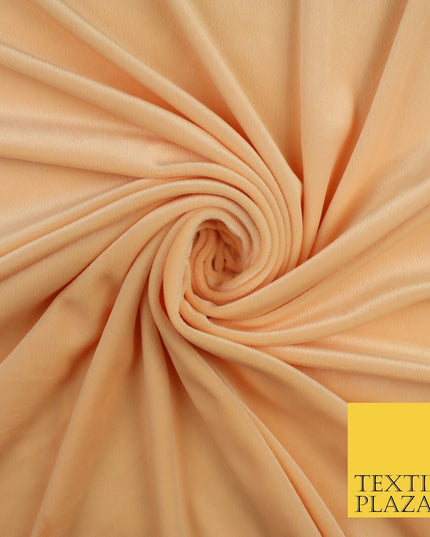 26 COLOURS - MIX VARIETY Plain Velvet Velour Fabric Stretch Dress Craft 54"-81"