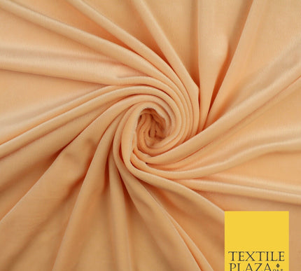 26 COLOURS - MIX VARIETY Plain Velvet Velour Fabric Stretch Dress Craft 54"-81"