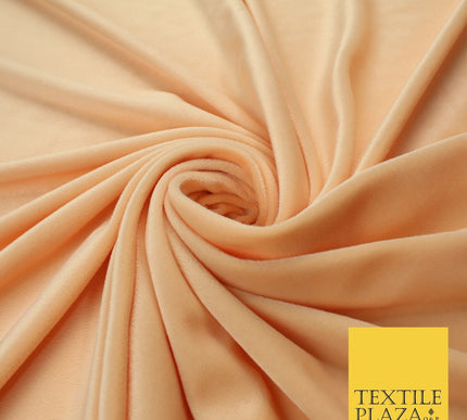 26 COLOURS - MIX VARIETY Plain Velvet Velour Fabric Stretch Dress Craft 54"-81"