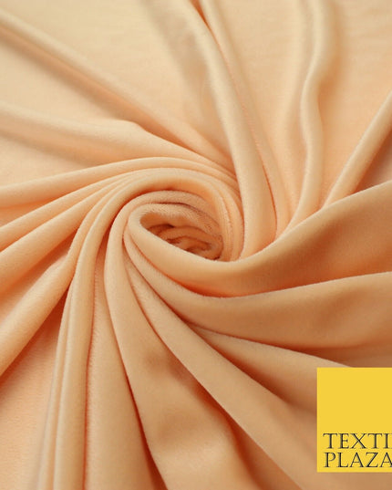 26 COLOURS - MIX VARIETY Plain Velvet Velour Fabric Stretch Dress Craft 54"-81"