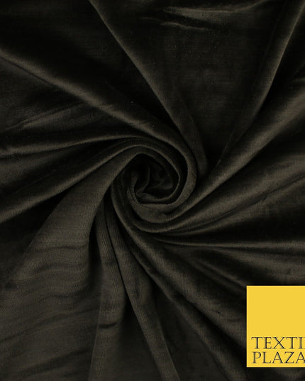 26 COLOURS - MIX VARIETY Plain Velvet Velour Fabric Stretch Dress Craft 54"-81"