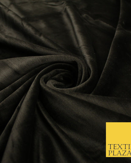 26 COLOURS - MIX VARIETY Plain Velvet Velour Fabric Stretch Dress Craft 54"-81"