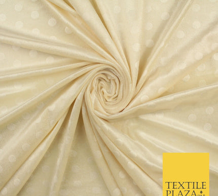 MINT / CREAM 1.5cm Spotted Polka Dot Velvet Velour Fabric Stretch Dress Material