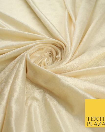 MINT / CREAM 1.5cm Spotted Polka Dot Velvet Velour Fabric Stretch Dress Material