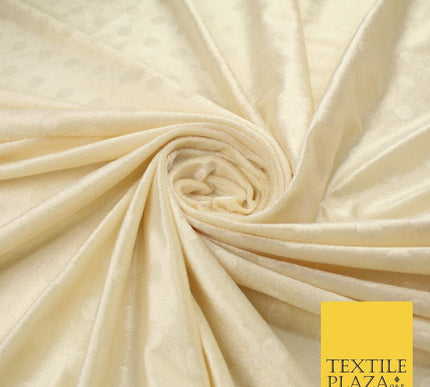 MINT / CREAM 1.5cm Spotted Polka Dot Velvet Velour Fabric Stretch Dress Material