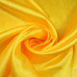 BRIGHT YELLOW Plain Smooth Shiny Lightweight Poly Satin Fabric Dress Lining 9449