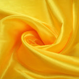 BRIGHT YELLOW Plain Smooth Shiny Lightweight Poly Satin Fabric Dress Lining 9449