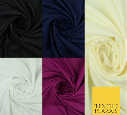 5 COLOURS - Soft Plain Rayon Viscose Fabric Dressmaking Material Drape 42" Wide