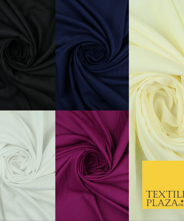 5 COLOURS - Soft Plain Rayon Viscose Fabric Dressmaking Material Drape 42" Wide