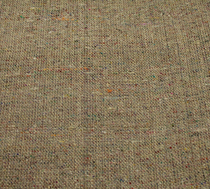 BEIGE Heavyweight Coloured Fleck 100% Silk Linen Look Material Upholstery 9823