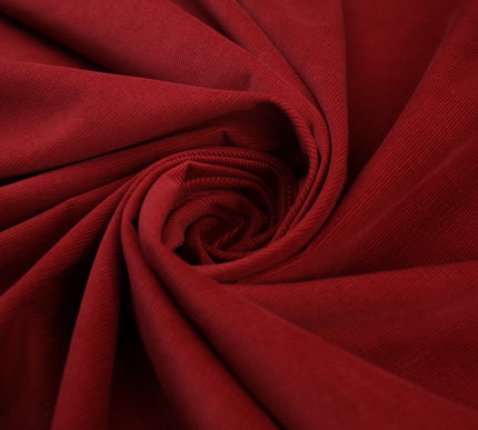 MAROON Needlecord Corduroy Ridged Lines Fabric Dress Upholstery Cushion 42" 9832