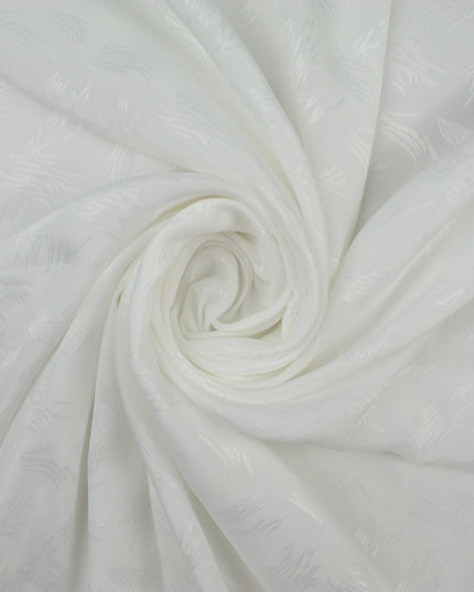 Off White Artsy Scrapes Woven Self Jacquard Dress Fabric Material 42" 9817