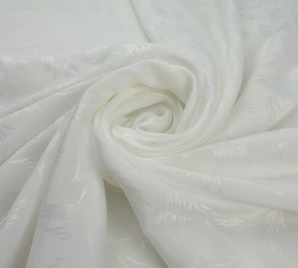 Off White Artsy Scrapes Woven Self Jacquard Dress Fabric Material 42" 9817