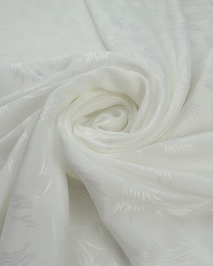 Off White Artsy Scrapes Woven Self Jacquard Dress Fabric Material 42" 9817