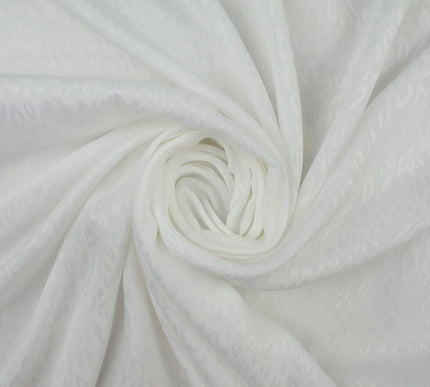 Off White Animal Cheetah Woven Self Jacquard Dress Fabric Material 42" 9818