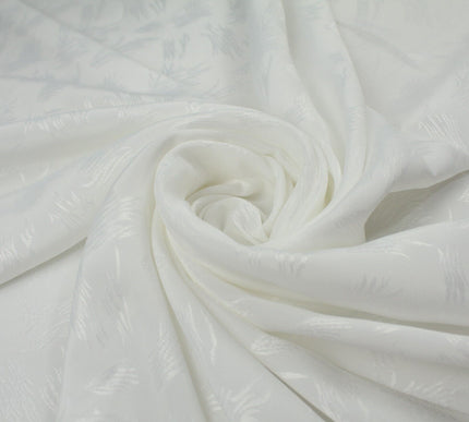 Off White Artsy Scrapes Woven Self Jacquard Dress Fabric Material 42" 9817