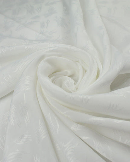 Off White Artsy Scrapes Woven Self Jacquard Dress Fabric Material 42" 9817