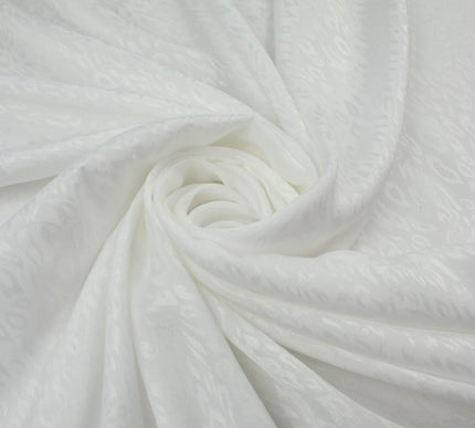 Off White Animal Cheetah Woven Self Jacquard Dress Fabric Material 42" 9818