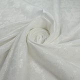 Off White Floral Vines Woven Self Jacquard Dress Fabric Material 42" 9816