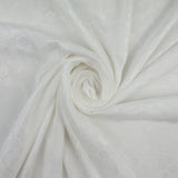 Off White Floral Vines Woven Self Jacquard Dress Fabric Material 42" 9816